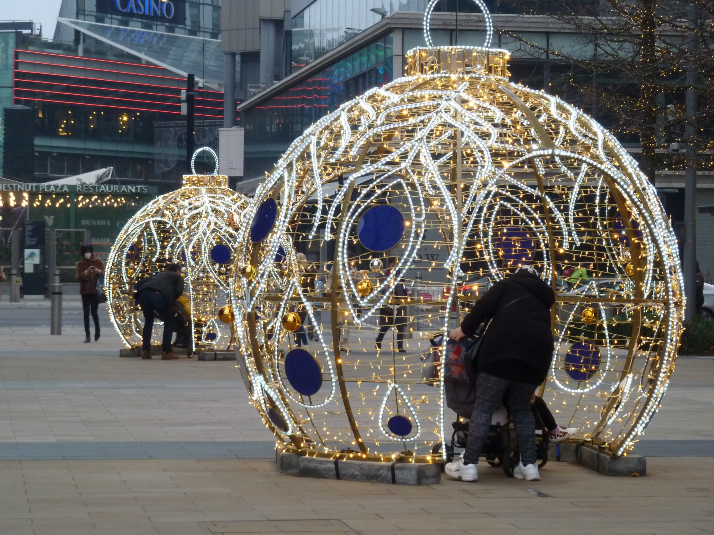 Christmas decorations in Westfield City, Stratford Photo