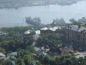 Vladivostok - Port and church 