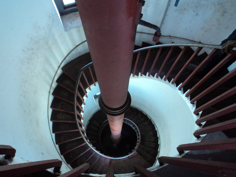 Up the lighthouse steps