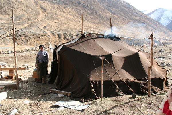 Nomad Outside His Yak Hair Tent