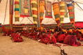 Monks At The Monastery Tent