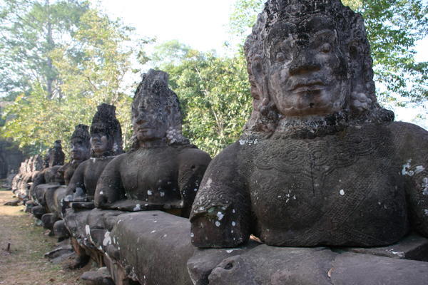 Guardians To Angkor Wat, Holding The 7 Headed Naga