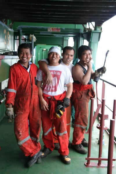 Some Of The Friendly Filipino Crew