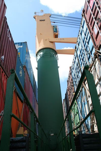 Creaking Containers And Crane