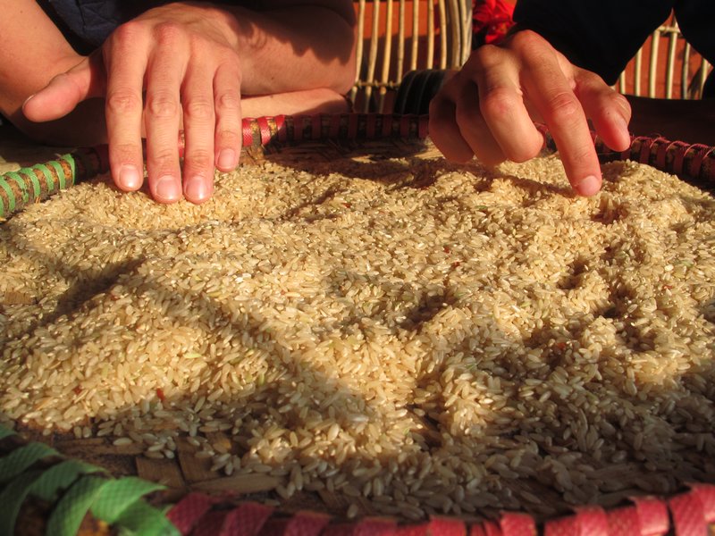 Karma Yoga - dehusking rice