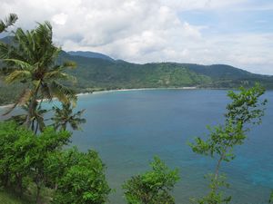 the Lombok coastline