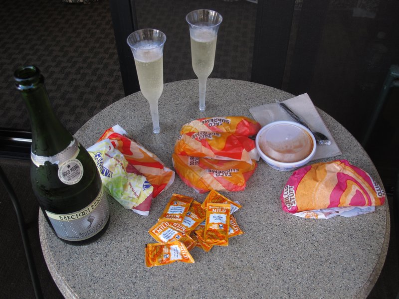 Taco Bell and champagne - celebrating the US