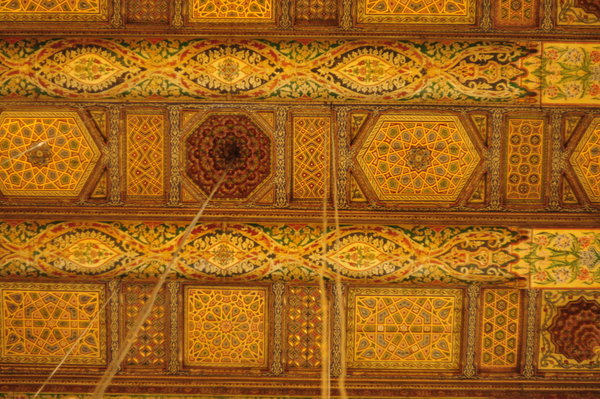 Part of the mosque ceiling