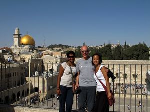 View of the Western Wall and Dome of the Rock