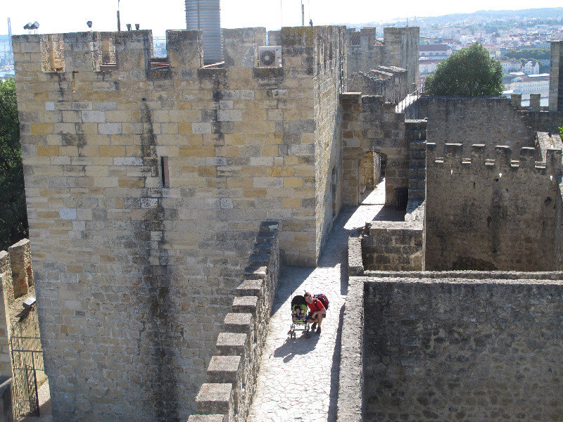 Walking along the fortress walls