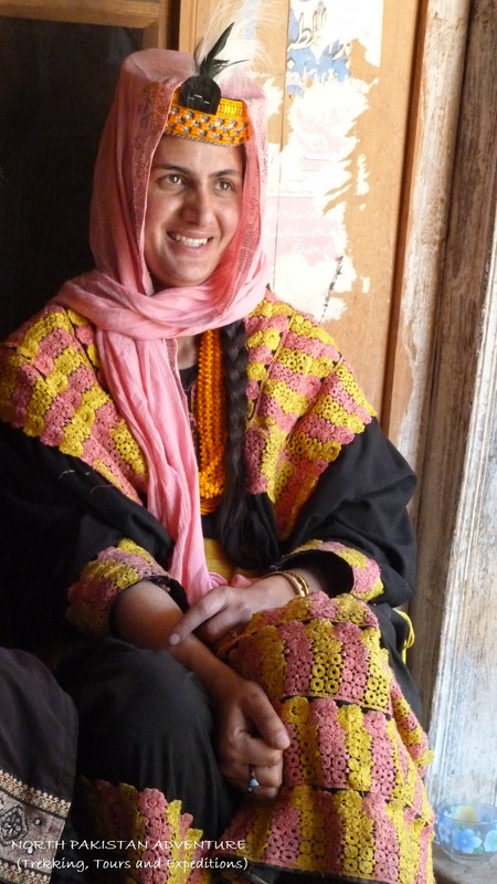 A Kalashi girl in local dress in Kalash Valley