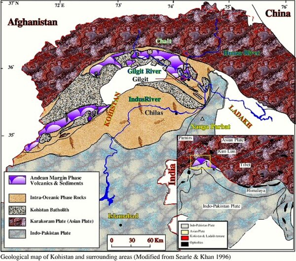 Geological map of North of Pakistan