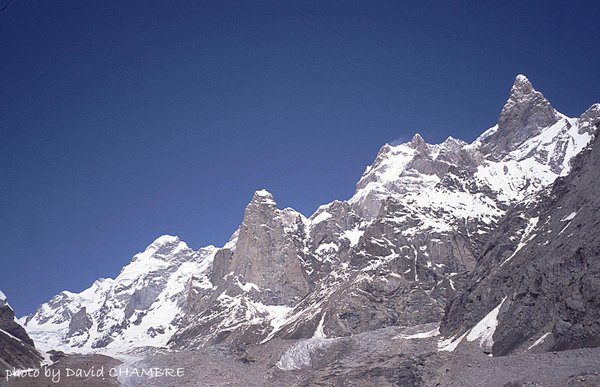 View of peaks from Biafo Glacier
