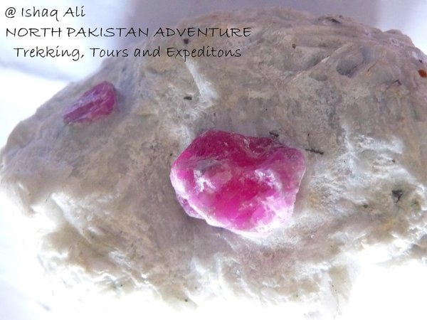 Ruby with mother rock from Hunza