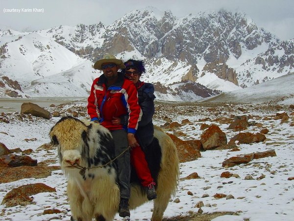 Yak riding in Shimshal Pamir