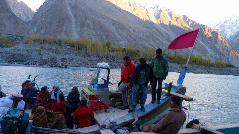 Boat at Attabad Lake Hunza-Pakistan