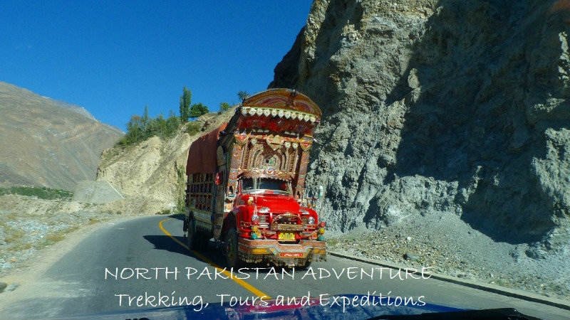 A truck on Karakorum Hgihway (KKH)