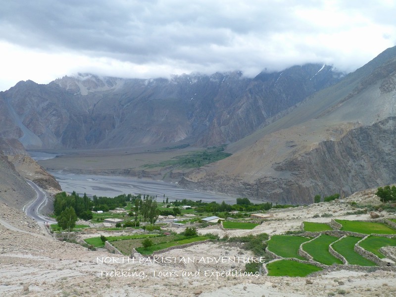 Karakorum Highway and Hussain Village
