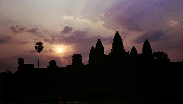 Sunset view of Angkor Wat