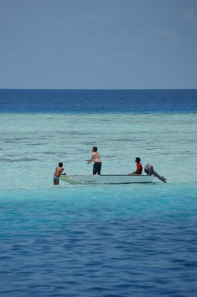 Ben and the crew fishing in the other atolls