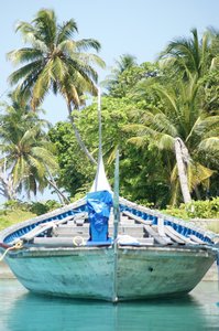 Boat in the atolls