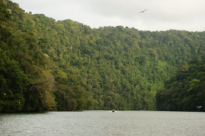 The canyon of Rio Dulce in Guatemala