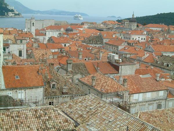 Dubrovnik Old Town - patchwork of rooftops old and new