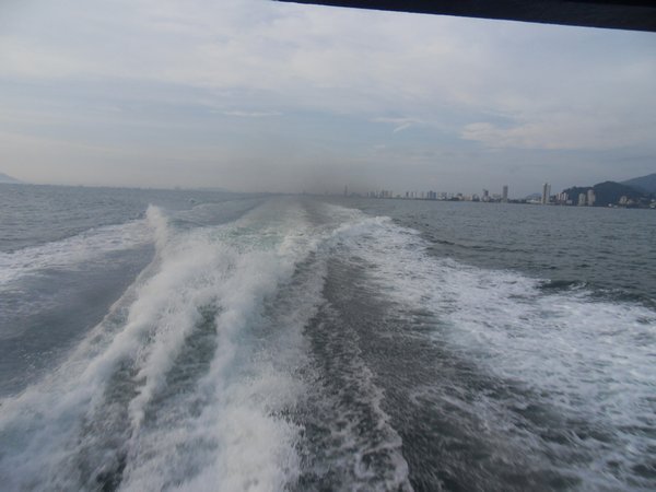 The wake of our ferry