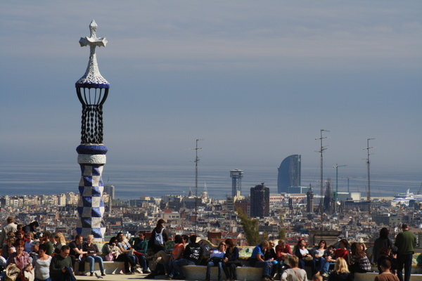 Parc Guell and city skyline