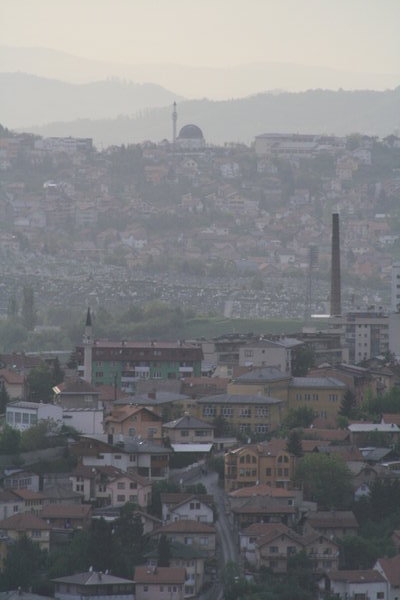 Mosque in the distance, Sarajevo