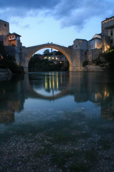 Old bridge at night, Mostar