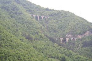 Switch back train tracks, Sarajevo-Mostar train 