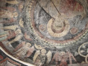 Old frescos inside Sveti Naum Monastry