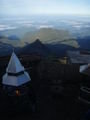 The famous shadow of Adams peak that hangs in mid-air for hours