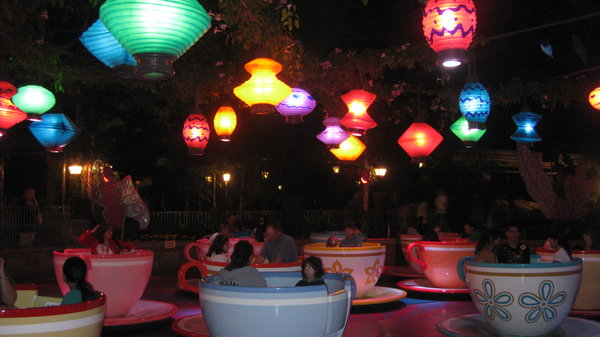 Cups ride at night