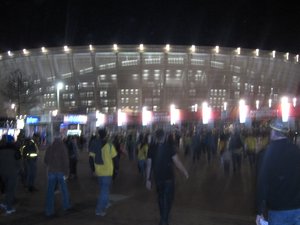 The stadium up close