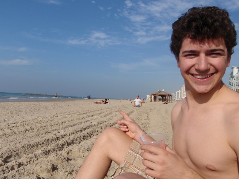 Eli on the beach