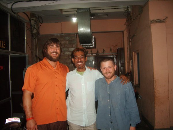 Brian, Rafik our tour guide in Jaipur, and Brad