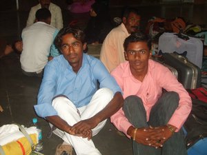 Brad's friends from the Aurangabad train station