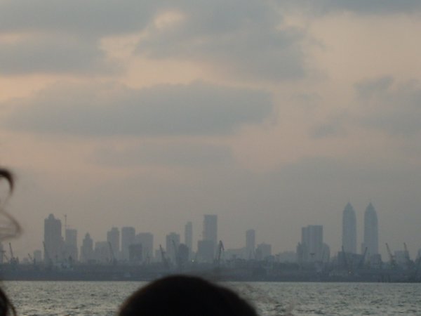 Cityscape of Mumbai from sea