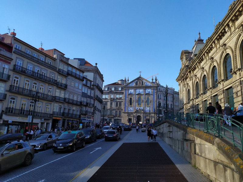 Oporto buildings near train station