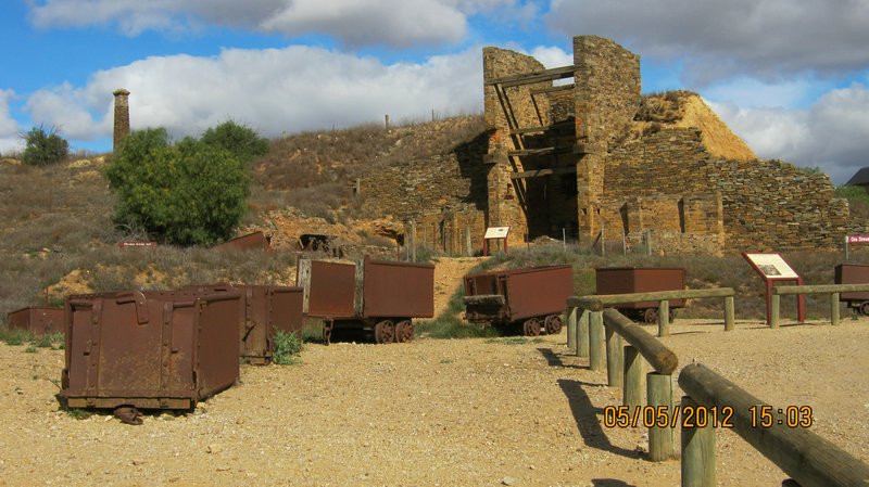 Burra copper mine ruins