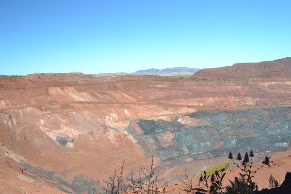 Open cut iron ore mine at Tom Price