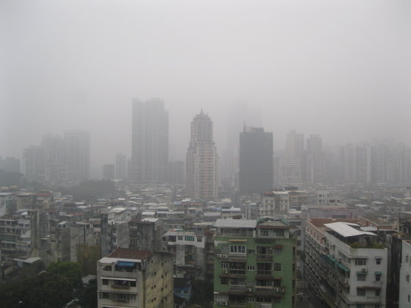Heavy fog over Macau