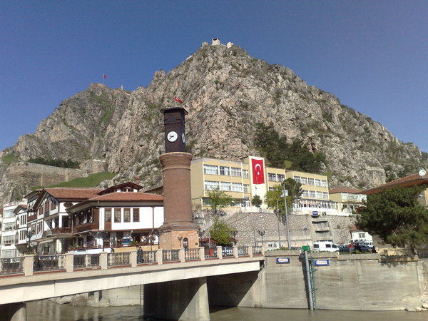 Amasya with castle and bridge