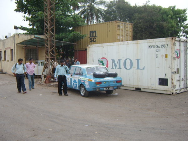 Arriving at the container depot