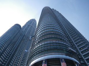 Looking up - the Petronas Twin Towers