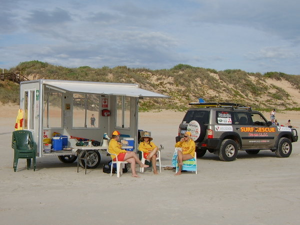 The surf rescue team on cable beach