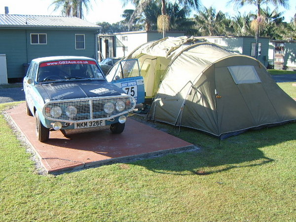 Our camp site north of Coffs Harbour.