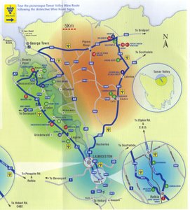 Tamar River Valley Map